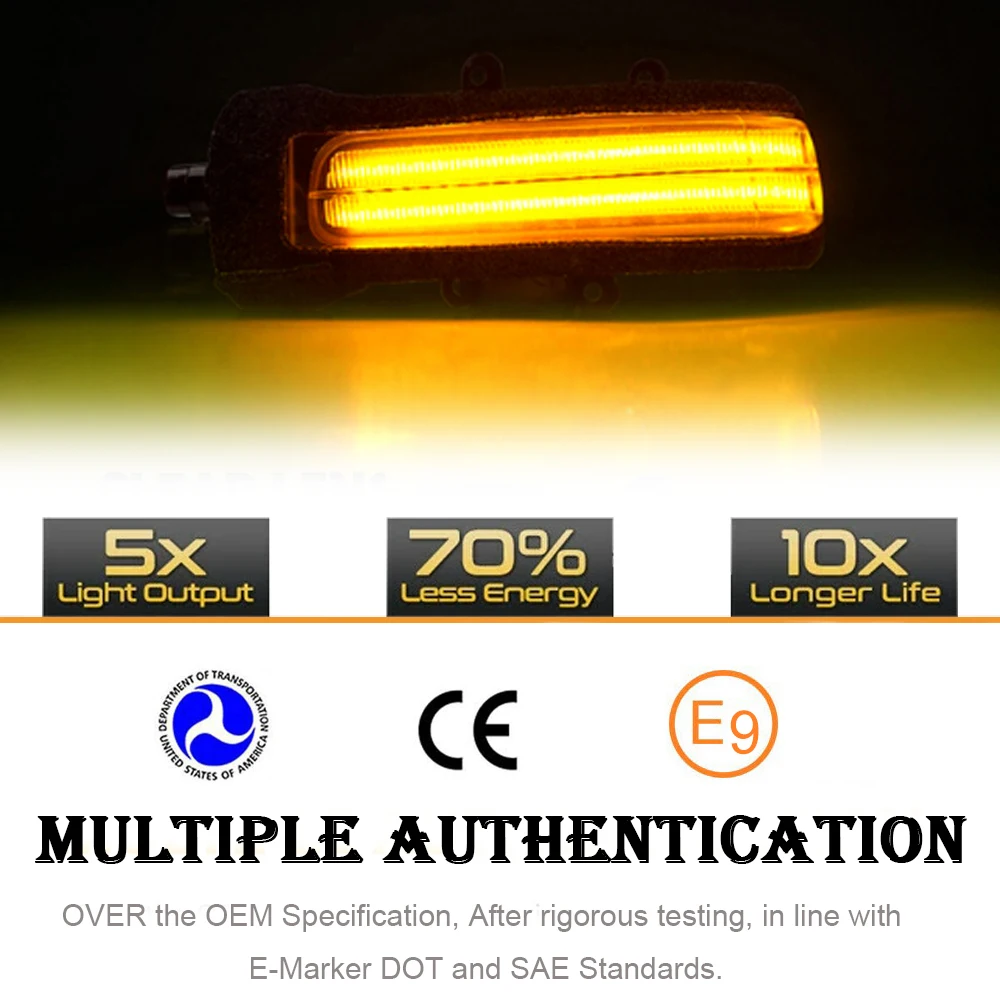 LED Repeat Blinker Side Mirror Flashing Light for Toyota Passo Sette Porte Ractis Tocama Noah Voxy Sienta Alphard Vellfire RAV4
