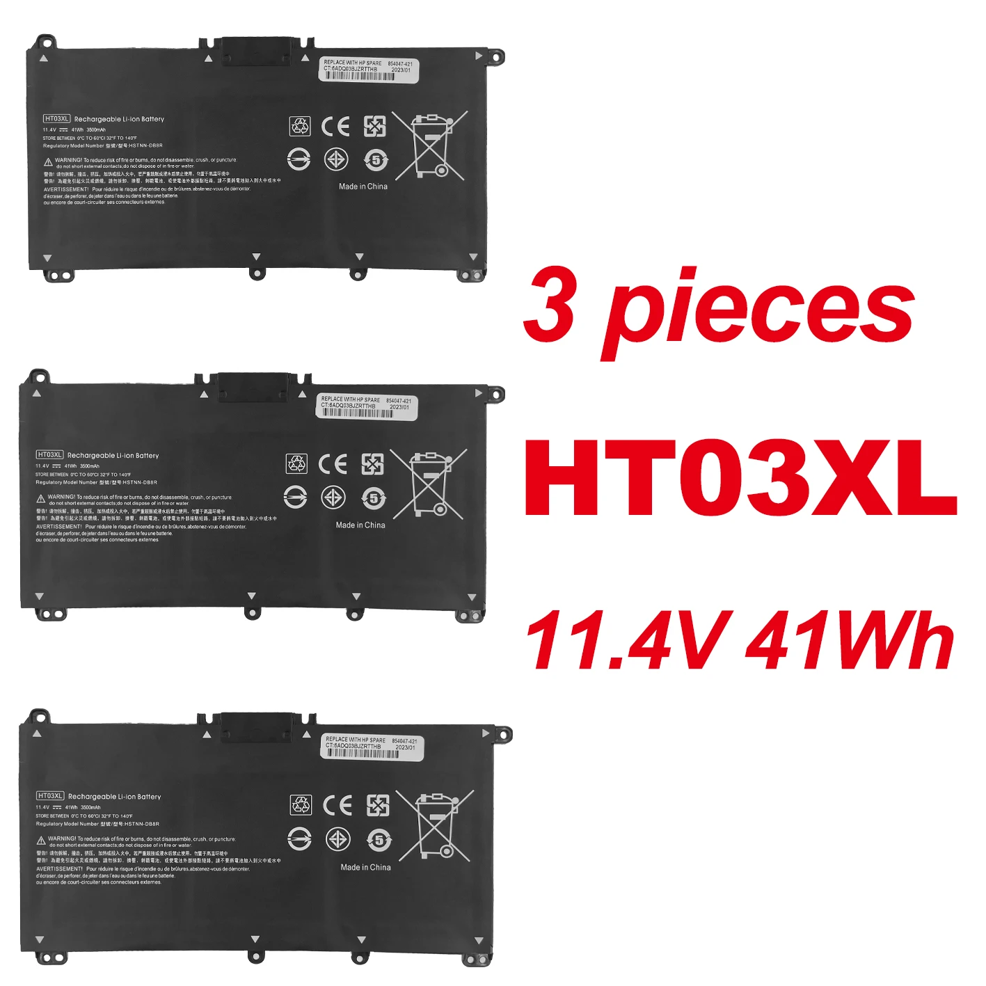 

Аккумулятор 11.4V 41Wh HT03XL TPN-I131 для HP Pavilion 15-DA 15-DB 15-DW 15-DY 15-cs3055wm 250 255 G7 Series HSTNN-LB8L HSTNN-DB8R