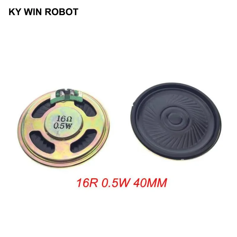 

2pcs/lot New Ultra-thin Mini speaker 16 ohms 0.5 watt 0.5W 16R speaker Diameter 40MM 4CM thickness 5MM