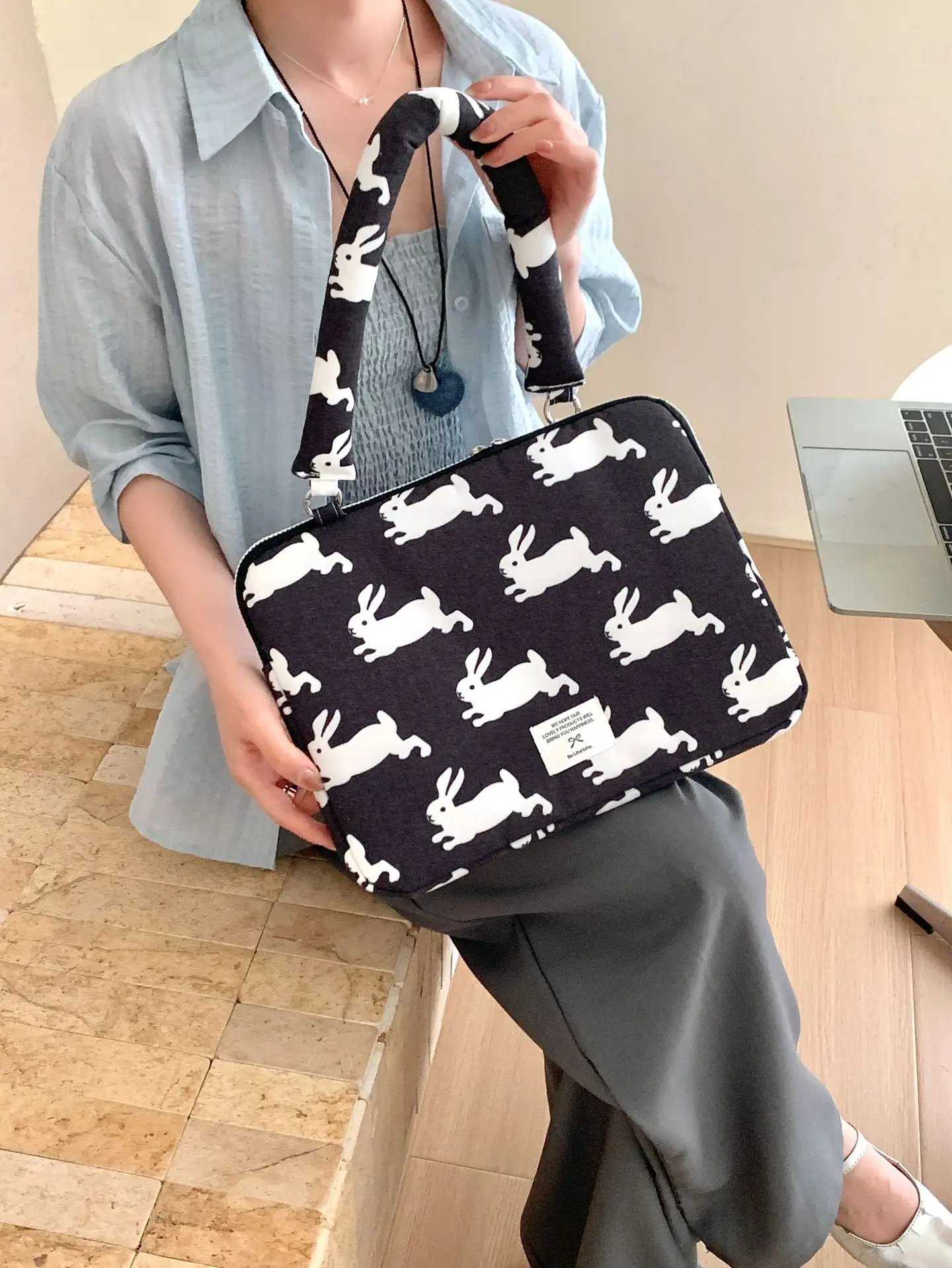 Versione coreana Nuova borsa per laptop per MacBook Air Pro13.3 14 15 Xiaomi Huawei Samsung15.6 Custodia per notebook leggera carina da 16 pollici