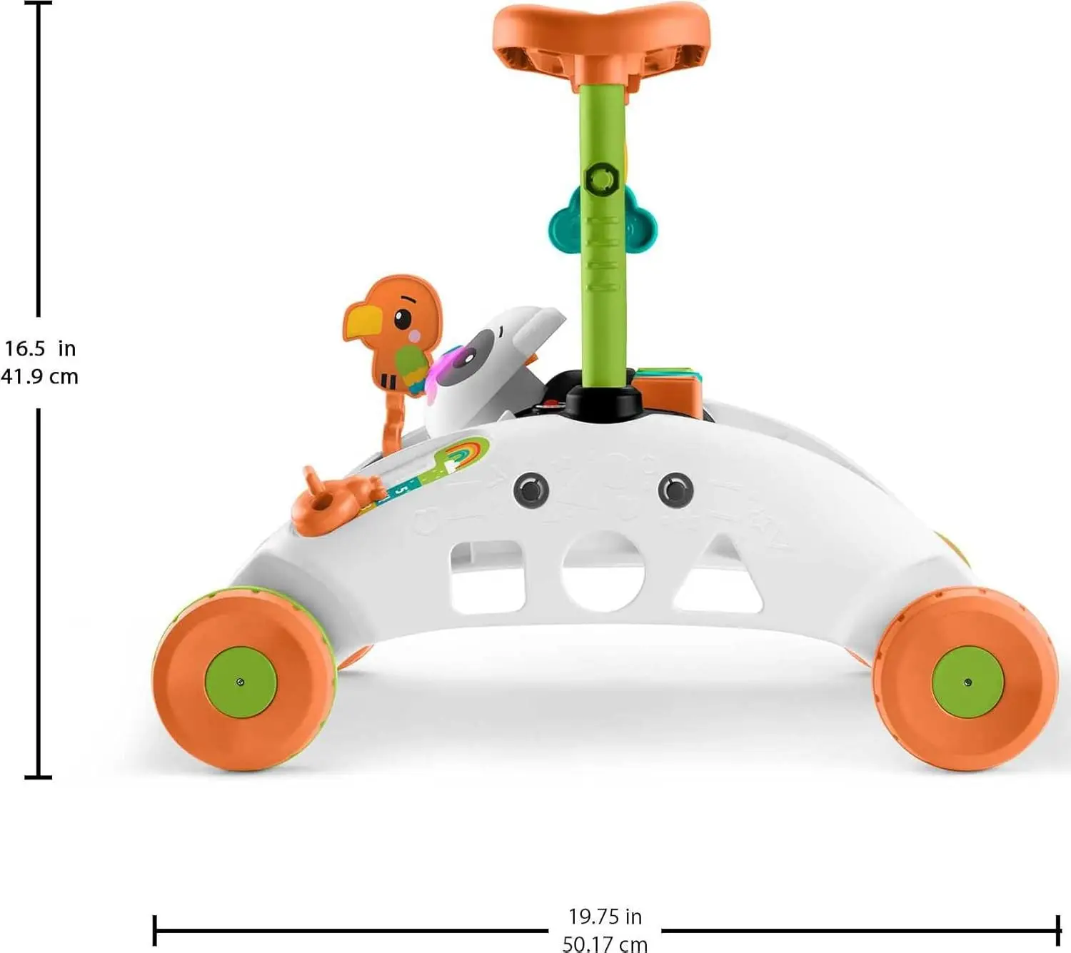 Interactief Panda Push Walker-speelgoed met muziek en blokken voor baby's vanaf 6 jaar, Steady Speed Wheels