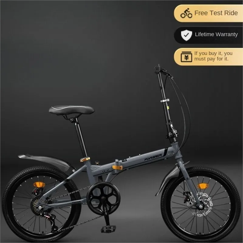 

ZHIO-Convenient Folding Bike for Men and Women Variable Speed Bicycle Walk to Work Commuting Student Car Camping 20 Inch