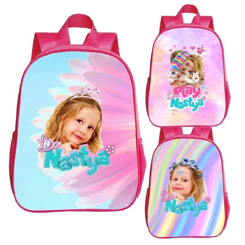 

Like Nastya Kindergarten Backpack Pink 12 Inch Children Boy Girl Shoulder Bag Toddler Back to School Birthday Toy Gift