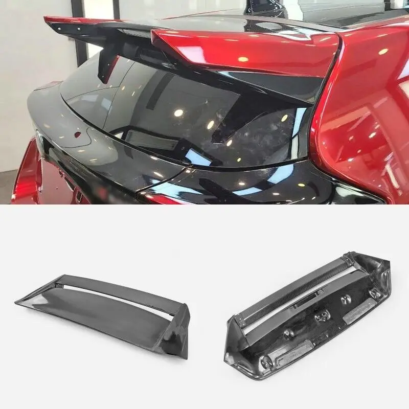 

For Toyota GR YARIS GXPA16 VRS-Style Carbon Fiber+ Frp Unpainted Rear Trunk Roof Spoiler Wing Lip Trim Bodykits