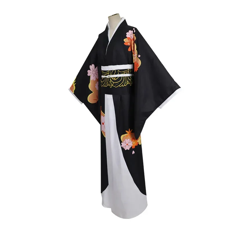 애니메이션 코스프레 키부츠지 무잔 의상 가발 여성 기모노 유니폼 의류 드레스