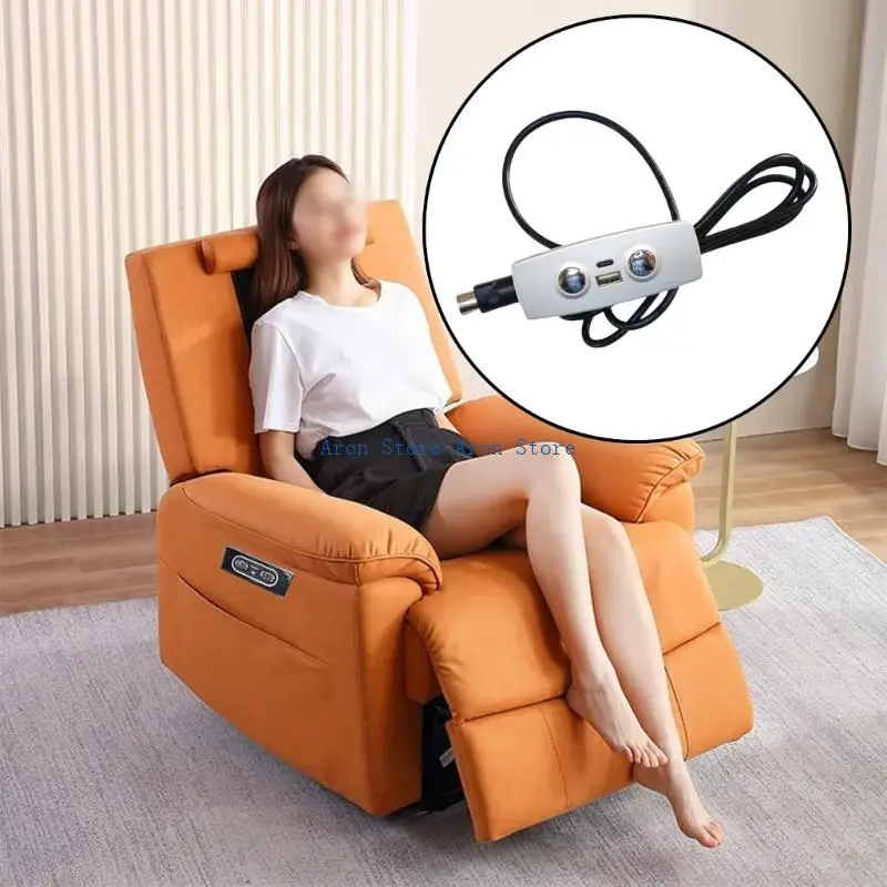 مفاتيح Recliner الكهربائية H3CF 2 مفاتيح تحكم كرسي رفع زر مع USB شحن واجهات كرسي الطاقة