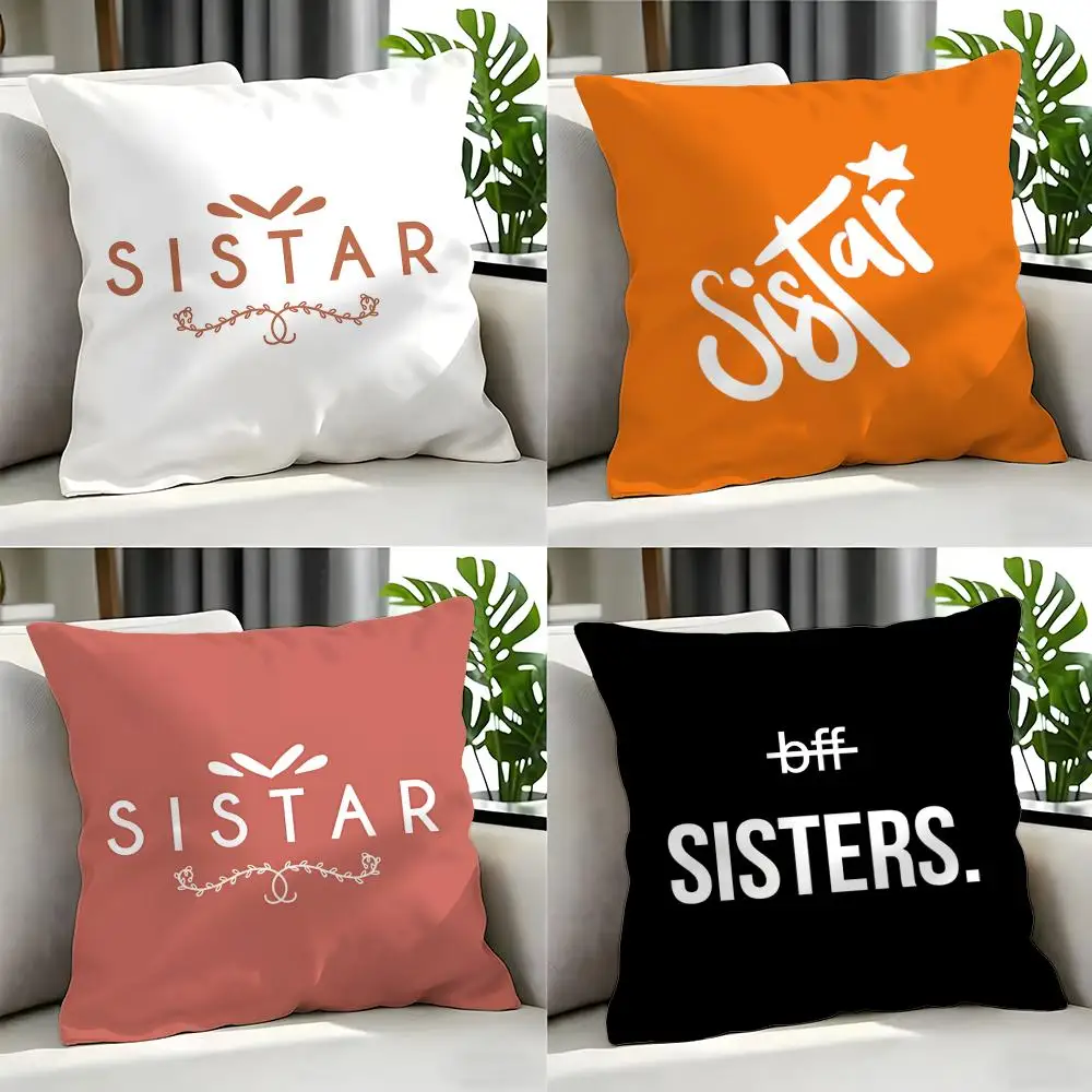 kpop - Funda de cojín Sistar, juego de 4 fundas de cojín de 50x50, 45x45, 40x40, funda de almohada decorativa para sofá, decoración del hogar