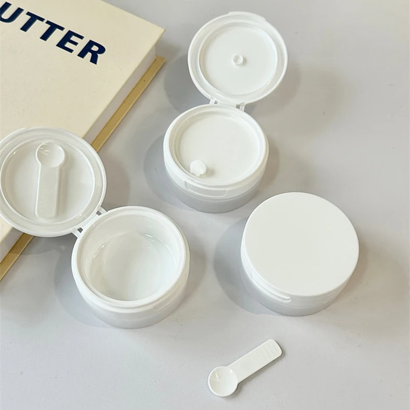 50g Wide Mouth Flip Cover Included Tooth Powder Bottle Makeup Remover Cream Jar Cotton Pad Container.~