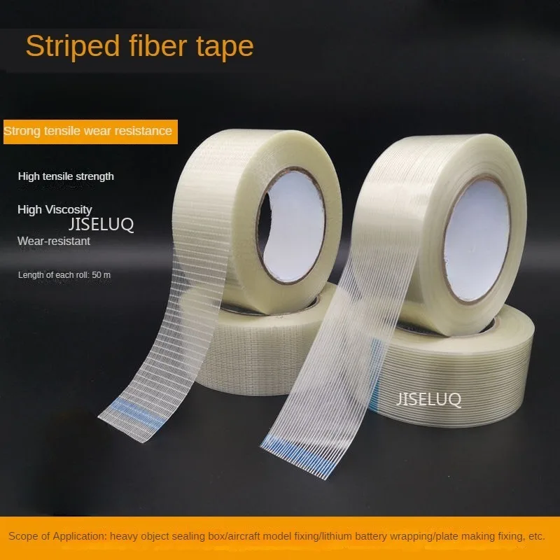 High Viscosity Lithium Battery Fixing and Binding Adhesive and  Sided Fiberglass Tape with Strong Stripes