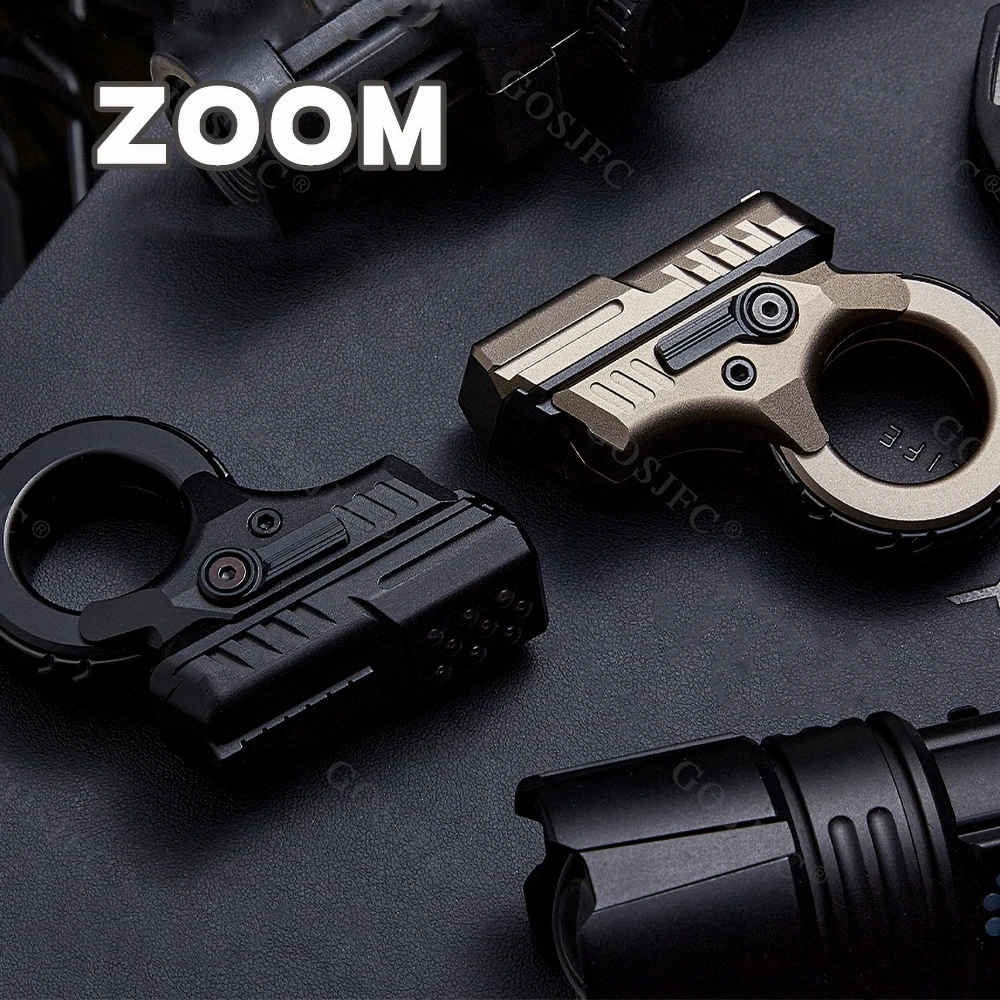 AZU EDC Rotates Left and Right 360° Adults Stress Relief Toy Magnetic Metal Push Slider Ratchet Fidgeting toys