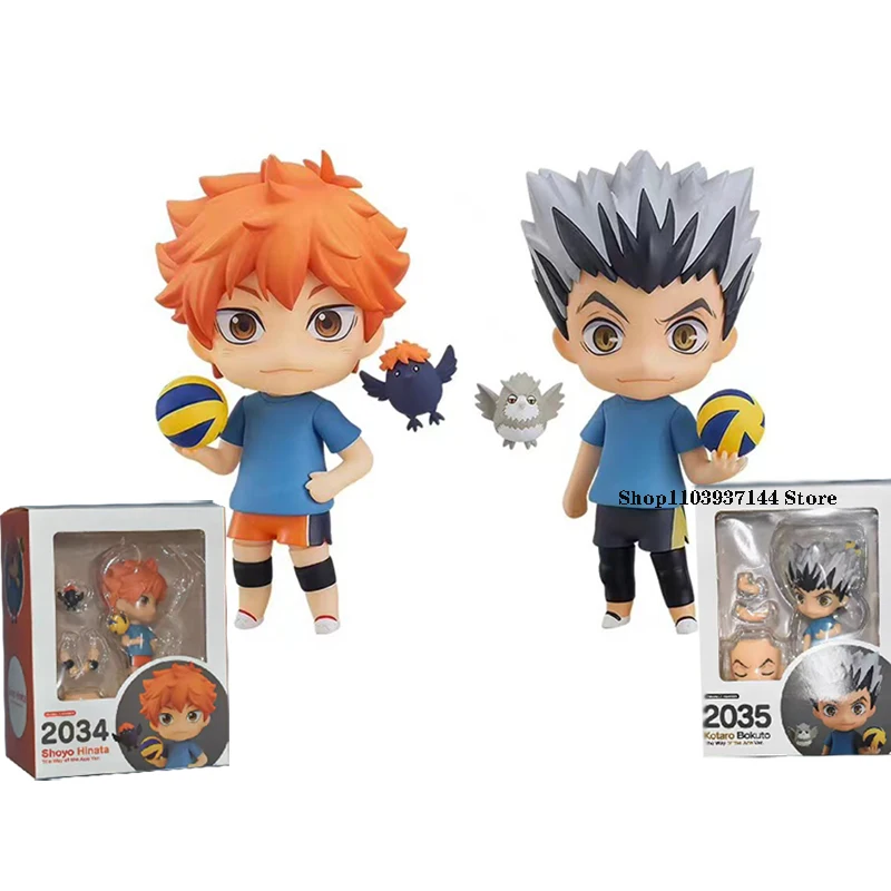 

Anime Haikyuu 2034 Figurine 10cm Hinata Shoyo Action Figure #2035 Kotaro Bokuto Figures Movable Doll PVC Q Versio Model Toys