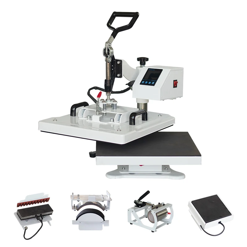 5 in 1 Multi-Functional Memory LCD Controller T Shirt Mug Cap Pen Heater Heat Press Machine