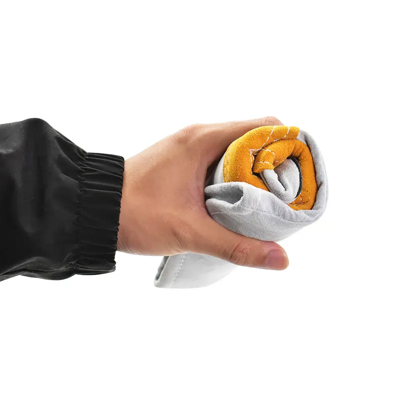 Extended Welding Gloves Double Spliced Cowhide Suitable For Barbecue Baking Work Full Protection of the Palm to Prevent Burns image 5
