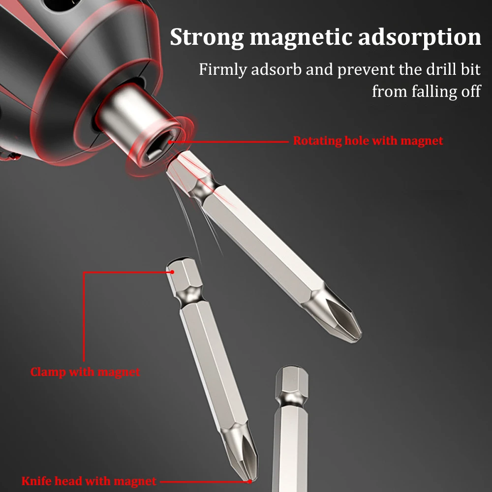 Multi Functional Electric Screwdriver Set Rechargeable Small Household Cross Shaped Electric Screwdriver and Bits Set