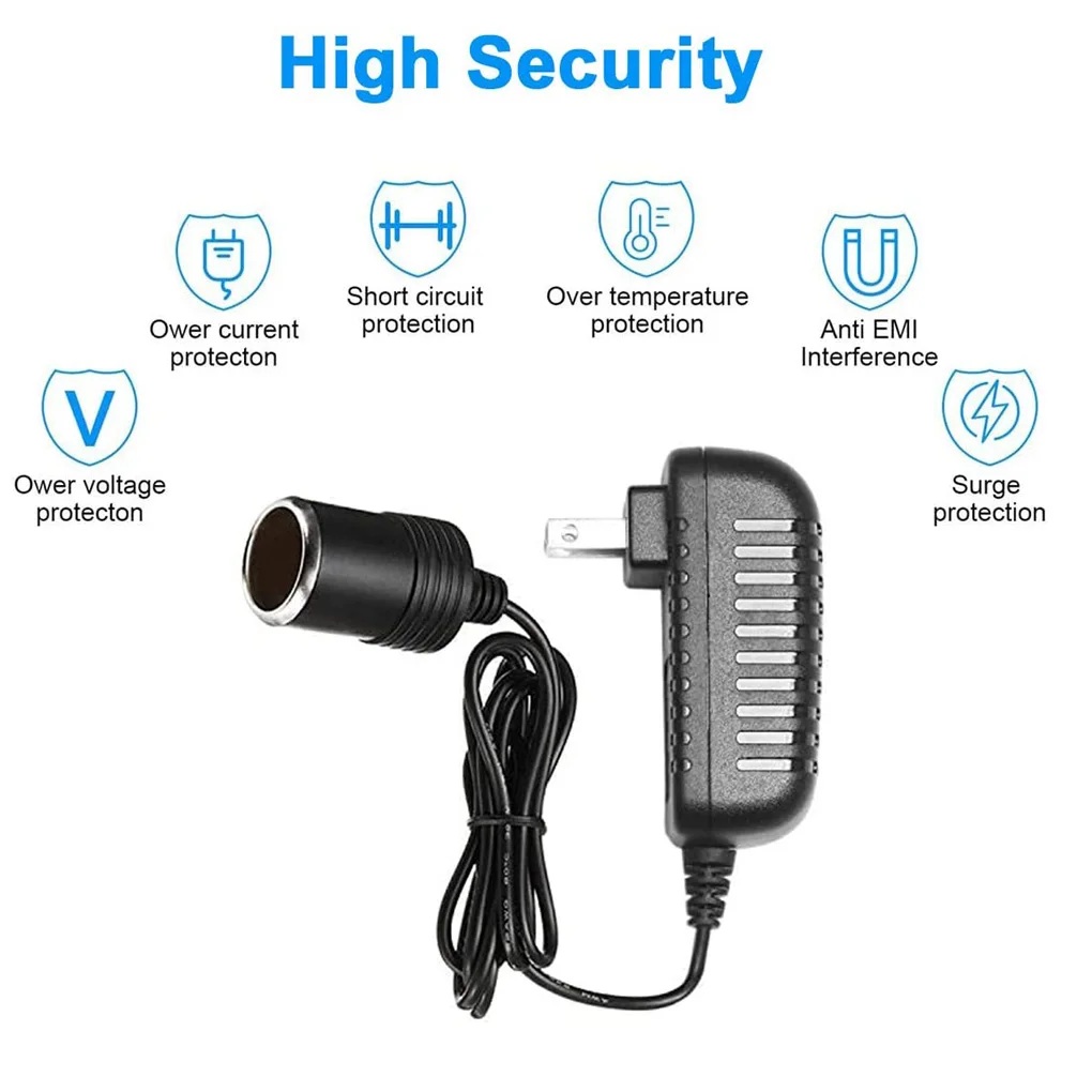 Car Lighter Socket Converter Power Adapter Video Recorder Charger US Plug