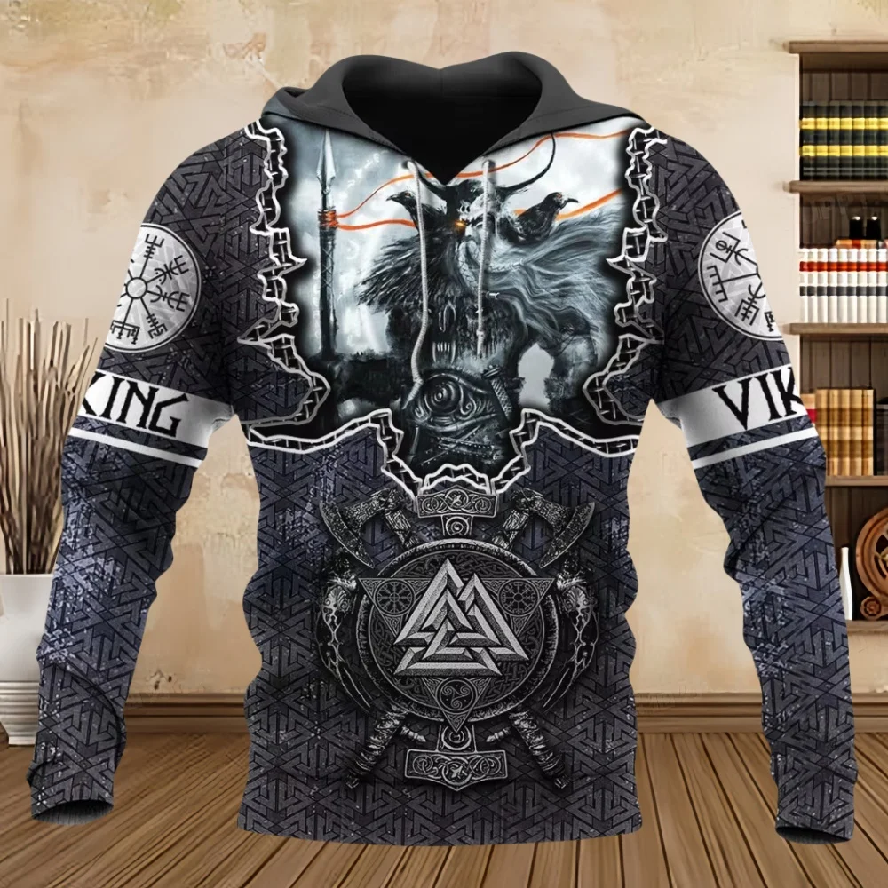 2024 New Hoodie 3D Print Harajuku Print Pullover Men's Hooded Sweatshirt Kangaroo Pocket Vintage Male Clothing Fall Long Sleeve