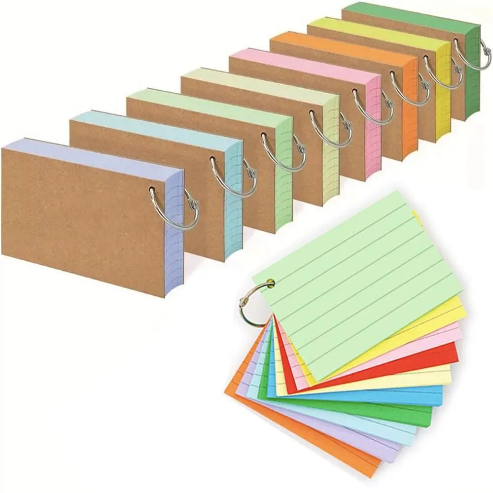 A8 Binder Memo Book High-quality Horizontal Line With Cover Flash Cards Loose-Leaf Revision Cards