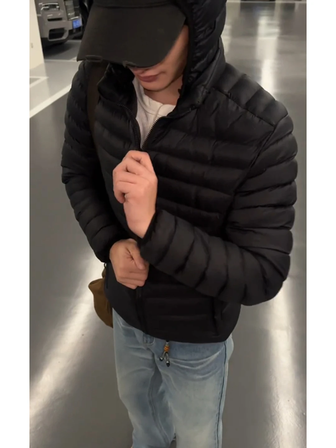 

Мужская зимняя теплая куртка Bla с капюшоном, высоким воротником, защитой от холода, легкая, с наполнителем из пуха, стандартный крой