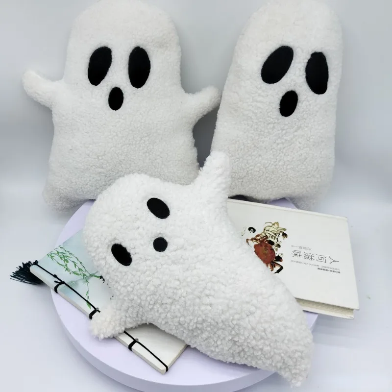 

30Cm New Halloween Gift White Ghost Venue Arrangement Accessories Funny Ghost Throw Pillow Sofa Ornament Cushion