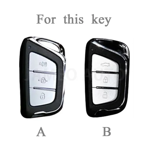 Imagen 2 del producto Para JAC JIAYUE A5 X4 X7 IC5 IEV T50 S2 S3 S4 S5 S7 T8 Refine M6 Smart 3 botones TPU funda para llave de coche llavero remoto