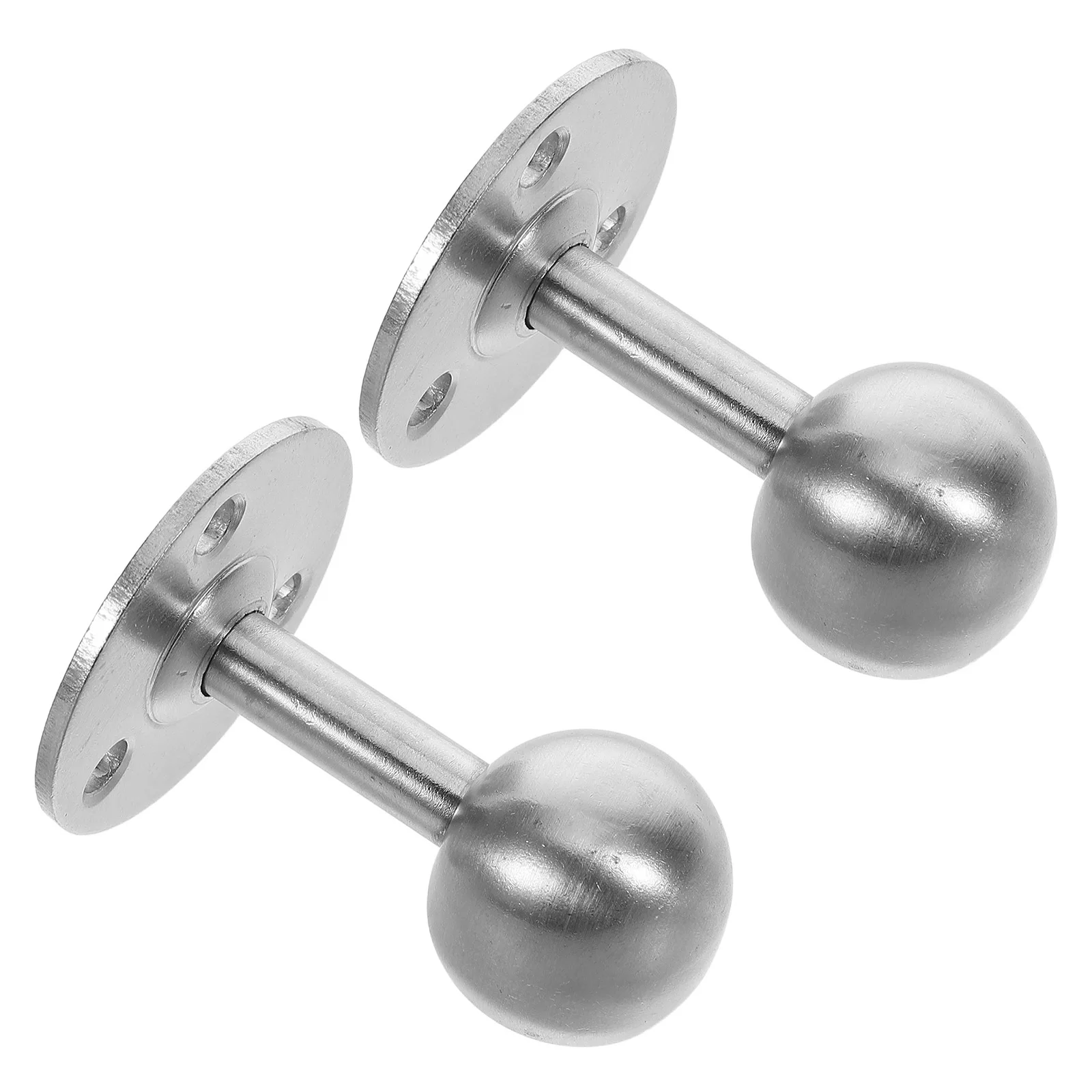 

2Pcs Heavy Duty Stainless Steel Curtain Rod Holder Wall Mount for Shower Towel Closet Organizers Modern Decor Bracket Support