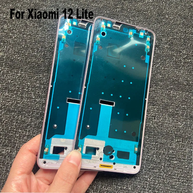 For Xiaomi 12 Lite Middle Frame Front Bezel Lcd Holder Rear Plate Chassis Replacement