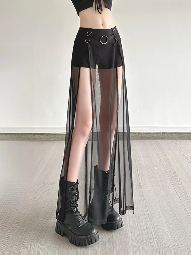 

WEEKEEP Панк с низкой талией Me Splice Bodycon orts Нижнее белье Длинная юбка Street Sle Полиэстер Спандекс Смесь летняя коллекция