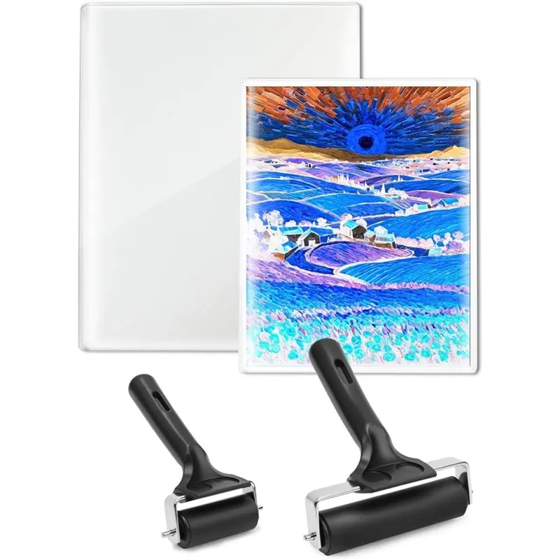 

BHTS - для изготовления открыток, гелевая печатная пластина формата A5 (5x7 дюймов) - многоразовая пластина - без старения и пузырьков для монопринта - для дневника