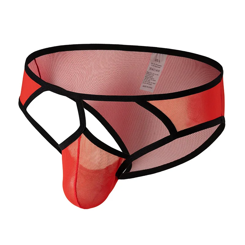 

Men's Sexy Mesh Briefs, Breathable Hollow Out See-Through Underwear for Men Sheer Tanga Comfortable Erotic Daily & Intimate Wear