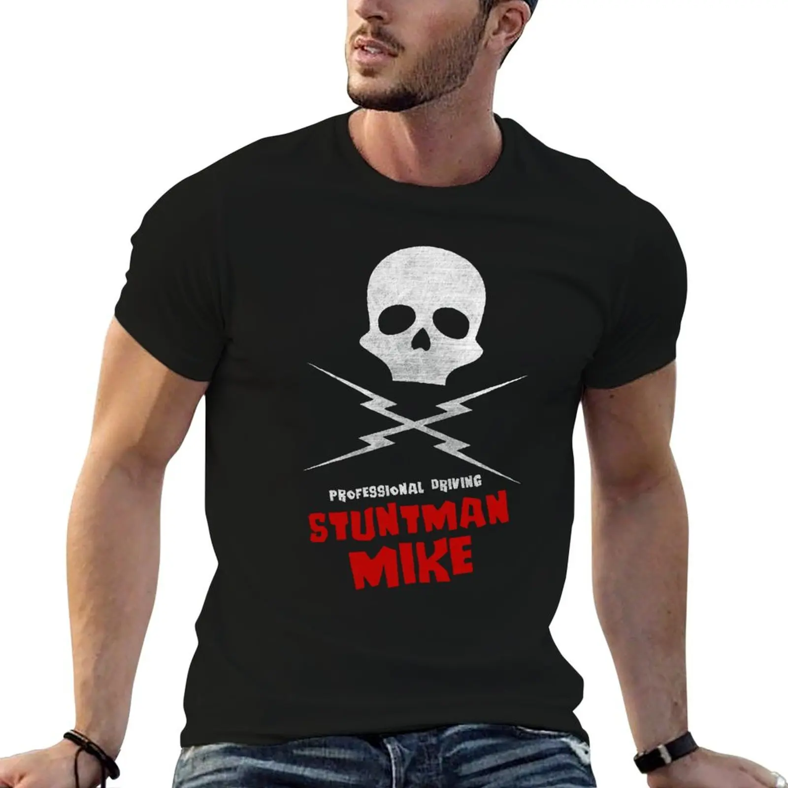 Футболка Stuntman Mike, футболки с принтами, мужские футболки, мужские футболки slim fit, мужские футболки с графическим рисунком, футболка