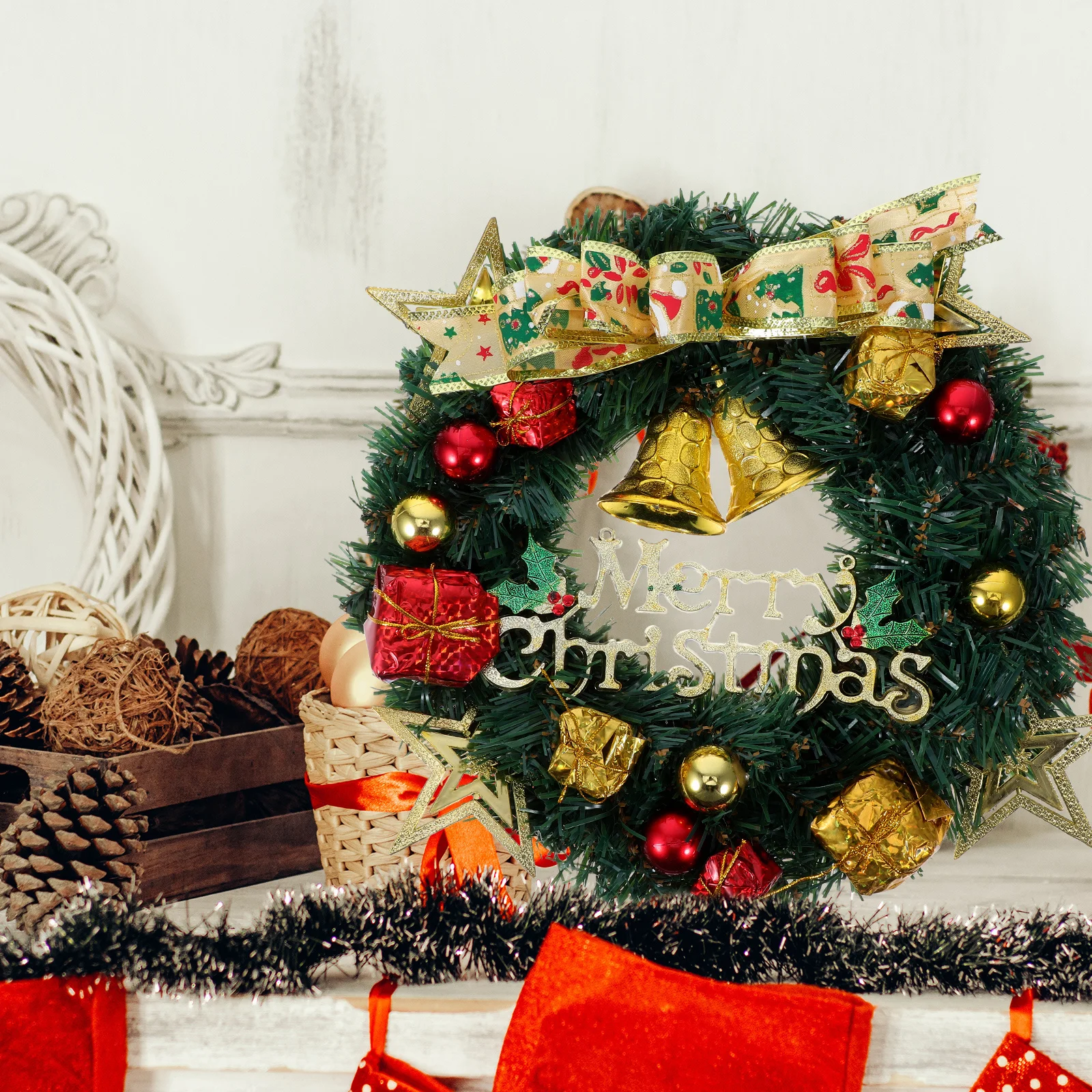 

30X30X8Cm Snowman Garland Pvc Christmas Decor For Door Window Wall Indoor Outdoor Party Decoration Xmas Wreath Holiday Garland