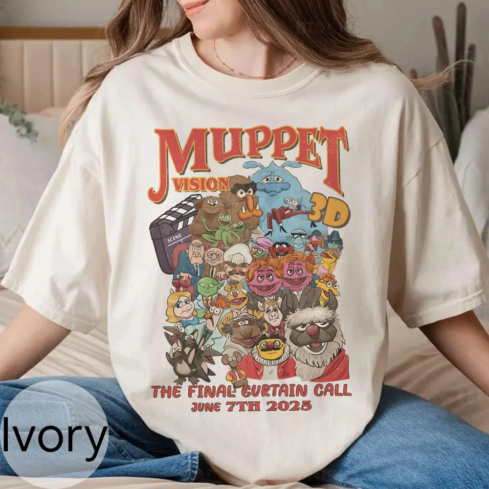 ريترو Muppet Show Final Curtain Call 1991 - 2025 قميص ديزني Muppet Vision تي شيرت، قميص والت ديزني قميص رحلة ديزني للفتيات