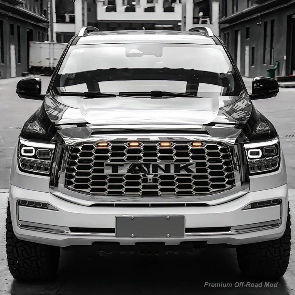 

For 2022-2025 Tank 500 HI4T/HI4Z Front Grille Modification NG Grille Front Face TANK Logo Exterior Decoration Kit with light