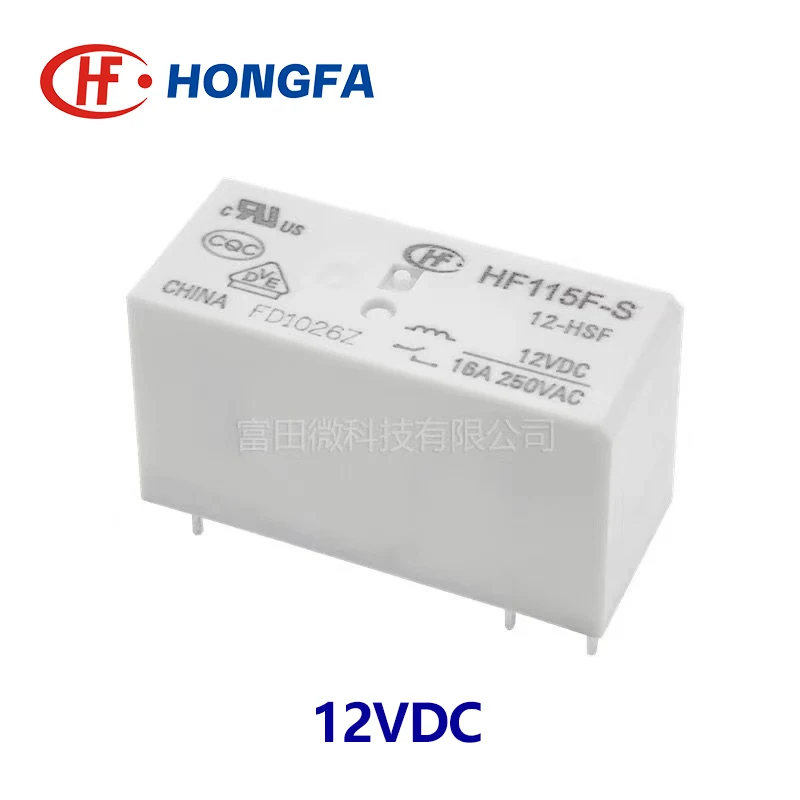1Pcs HONGFA Relay HF115F-S-5-HSF HF115F-S-12-HSF HF115F-S-24-HSF 6Pin 16A 5V 12V 24V Power Relay
