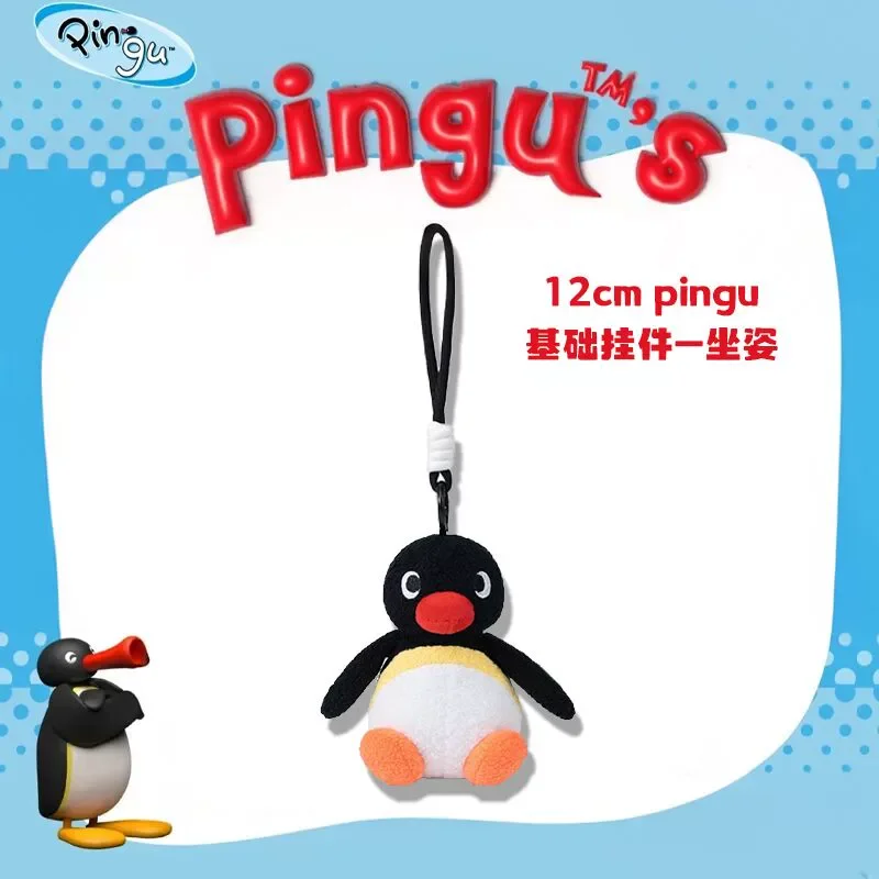 Pingu dos desenhos animados série de personagens animados brinquedos na moda bonito pelúcia animal boneca mochila pingente decoração periférica surpresa presentes
