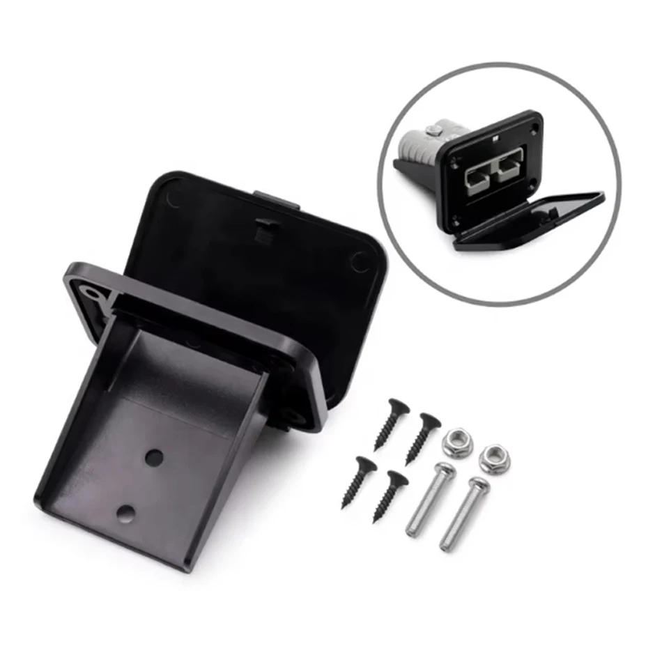 

10pcs For Anderson 50A Series Flush Mount Panel Bracket with 50A 120A 175A Dust Cover Copper Contact Material PC Housing