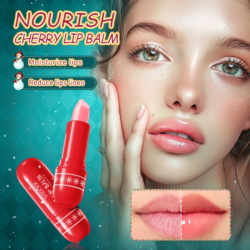 

SADOER Christmas lip balm series moisturizing and hydrating anti-drying cracking anti-peeling and fading lip lines Skincare