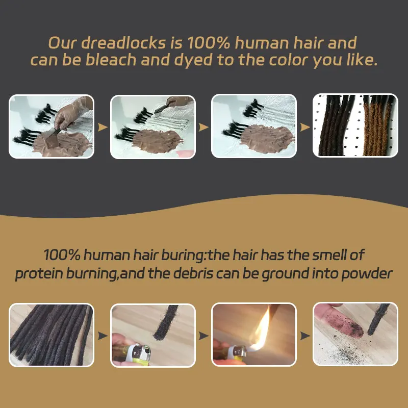 Rastas de pelo humano 0,8 para hombre y mujer, extensiones de cabello humano con doble hebra, estilo Loc, preretorcido, 100% cm