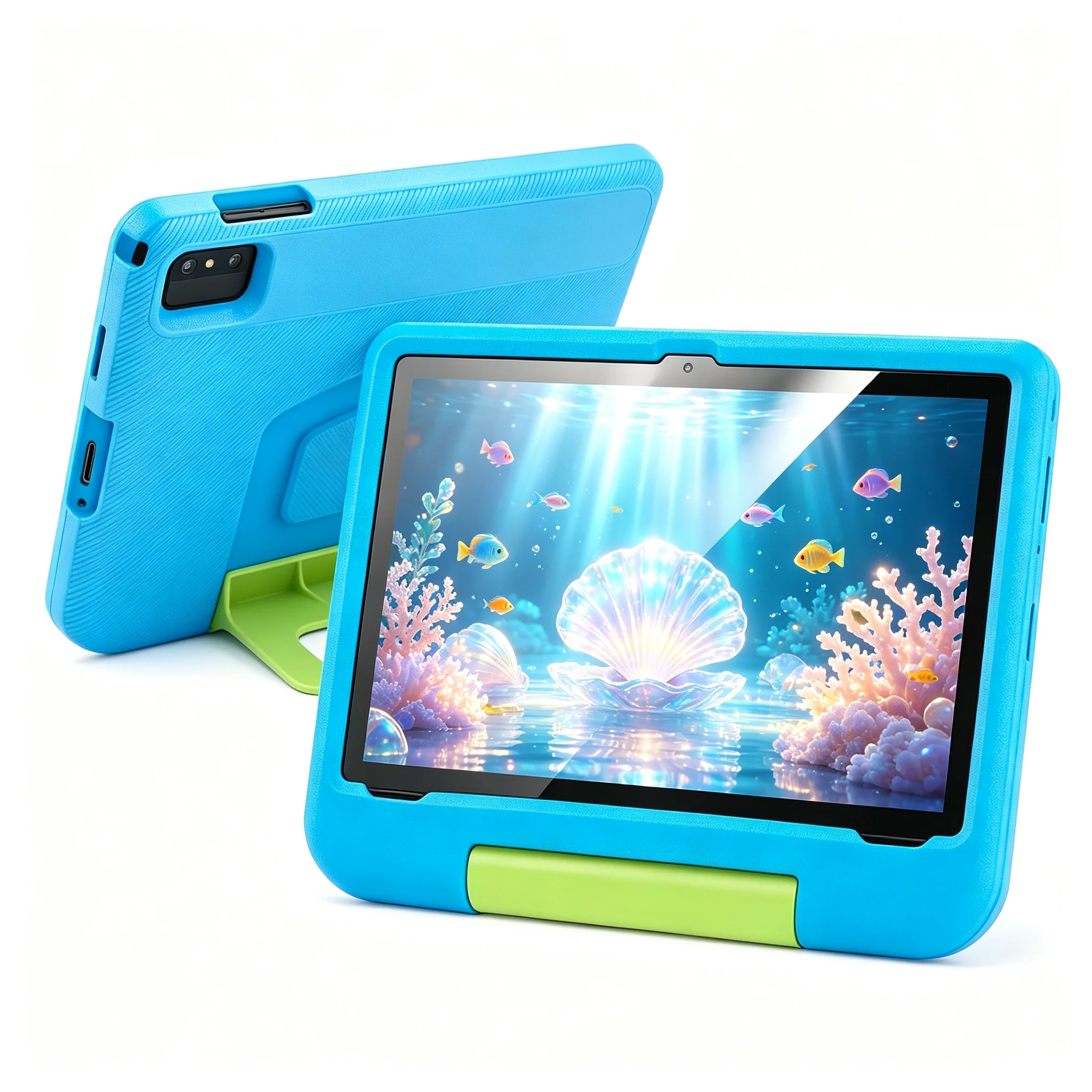 Paitanry Children Tablet 10 Inch Kids Tablet Android WiFi Tablet with Cartoon Shockproof Case  Educational Game Video Tablet