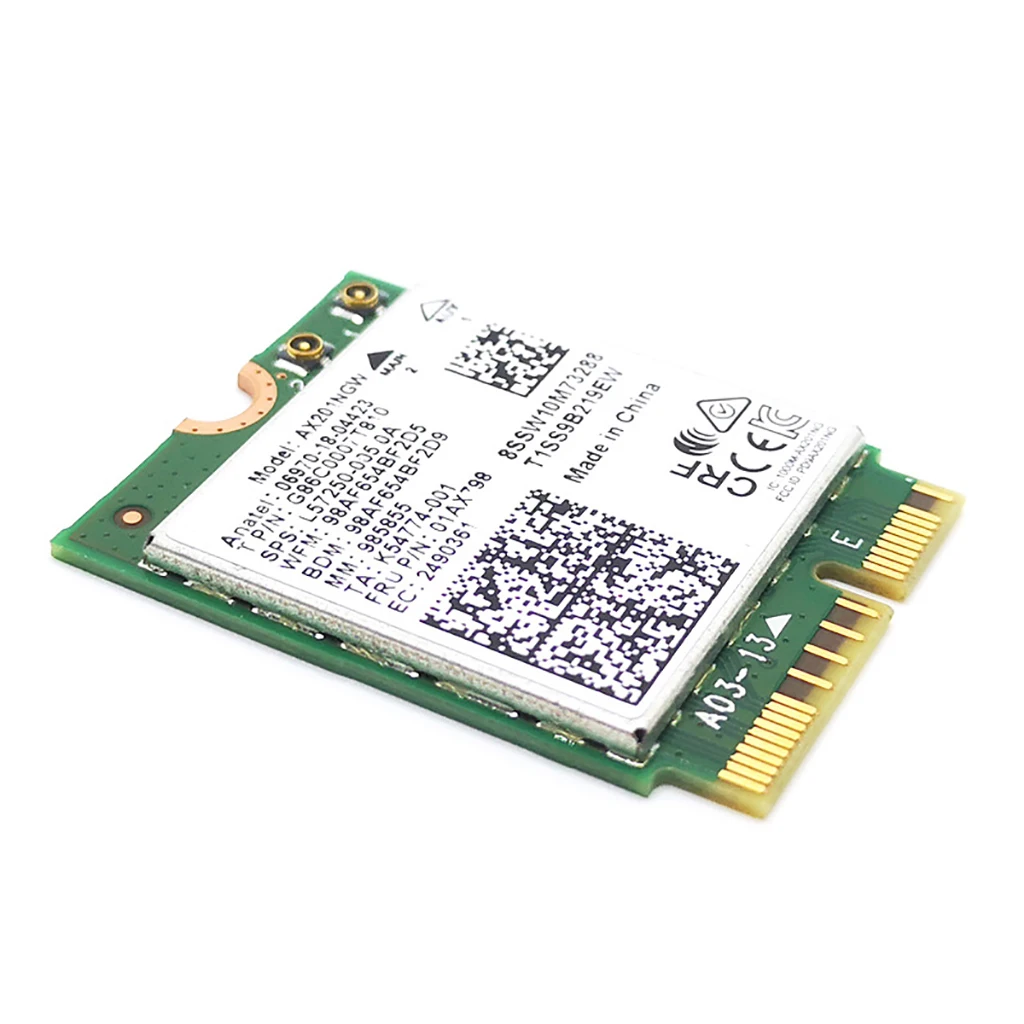 AX201NGW WIFI6 3000M 2.4G/5G Dual Band Gigabit Built-in Wireless Network Card CNVio Bluetooth-5.1 Compatible Support Win10 Win11