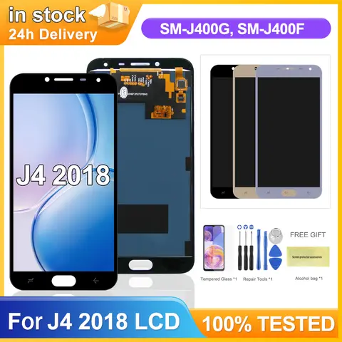 AMOLED LCD For SAMSUNG J4 2018 J400 J400M J400F J400G/DS LCD Display Touch Screen Digital Assembly For SAMSUNG J400 LCD