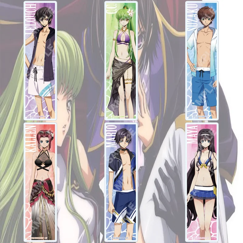 Code Geass: Lelouch of the Rebellion 15CM Double Sided Printed Acrylic Keychain Cute Figure Key Ring Backpack Hanging