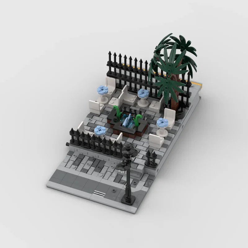 465pcs MOC BRICK CROSS TRAIN STATION EXTENSION Model Building Blocks Architecture Toys DIY Idea Festival Gifts Education