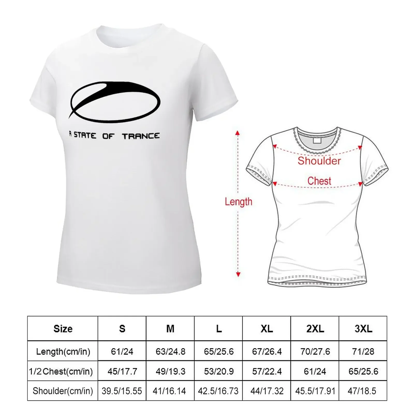 A State of Trance Logo black T-shirt animal print shirt for girls summer clothes vintage clothes Women t-shirts