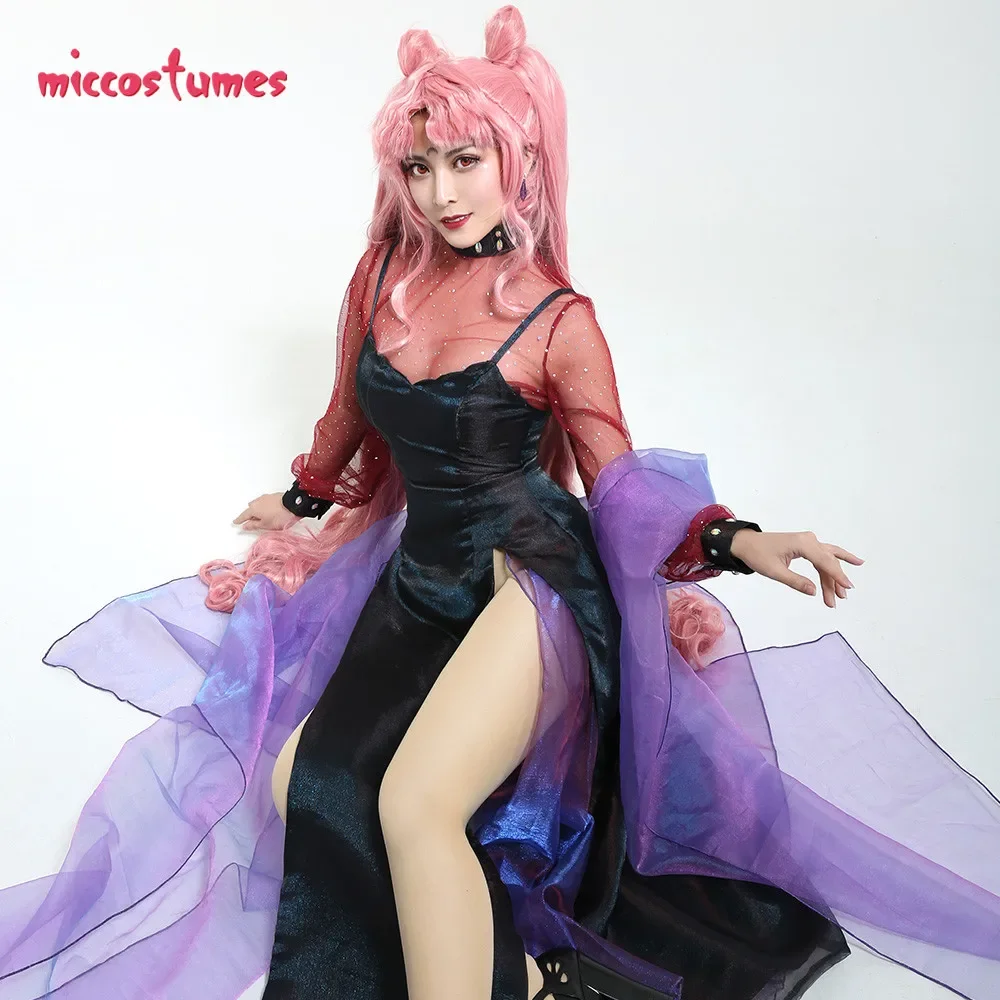 Vrouwen Gothic Black Lady Chibiusa Cosplay Kostuum Jurk Vrouwen Halloween Outfit