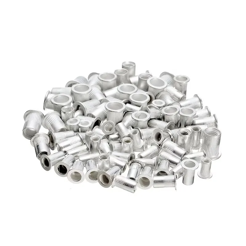 20 pcs M12 Threaded Insert Nuts Stainless Steel, designed for Sheet Metal Assembly, Flat Head Knurled Body