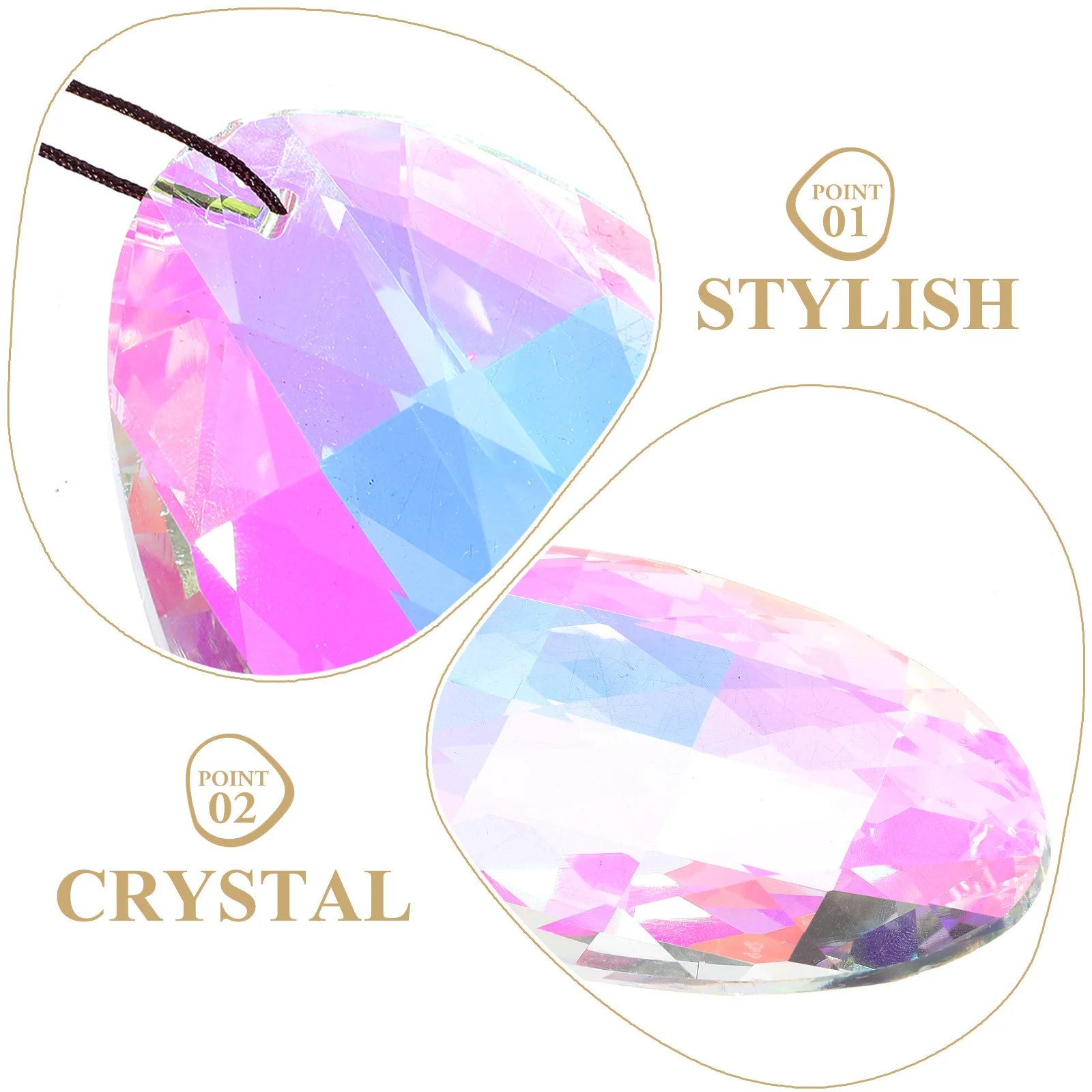 

Crystal Pendant Charm Exquisite Multi-Use for DIY Jewelry Making Necklace Bracelet Keychain Decorative Hanging Charms