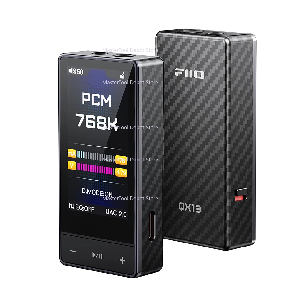 

FiiO QX13 Портативный усилитель для наушников 8-канальный ЦАП ES9027SPRO декодер 1,99 дюйма Экран 1 Поддержка 768 кГц/32 бит DSD512 MQA HIFI усилитель