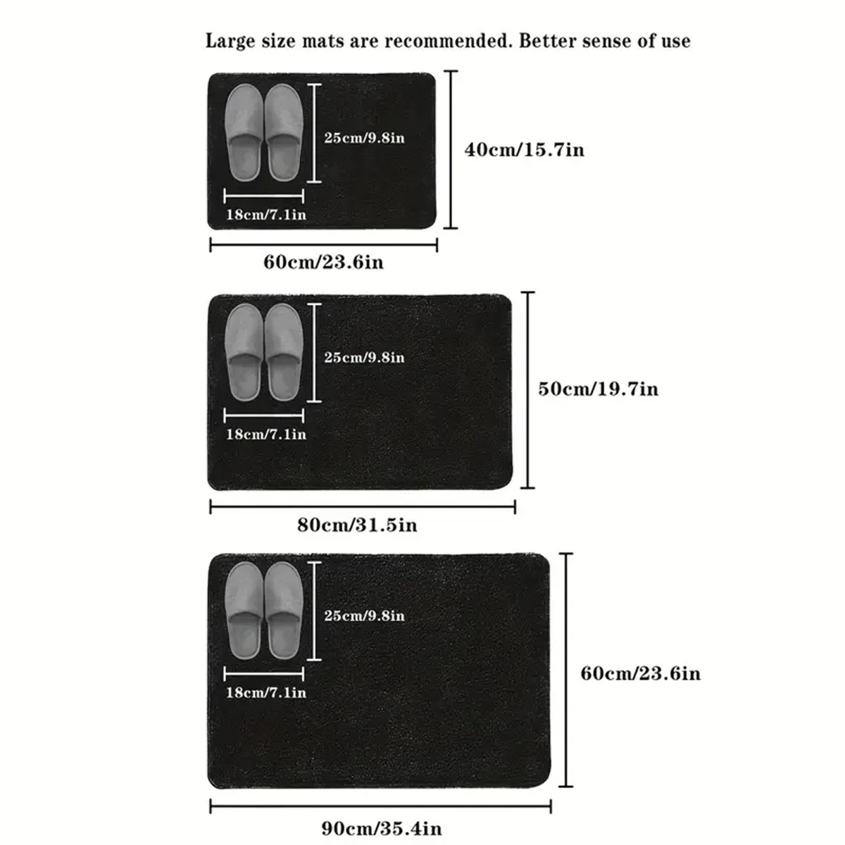 Solid color bathroom absorbent soft floor mat thick sponge shower room non-slip mat flannel dirt-resistant door mat