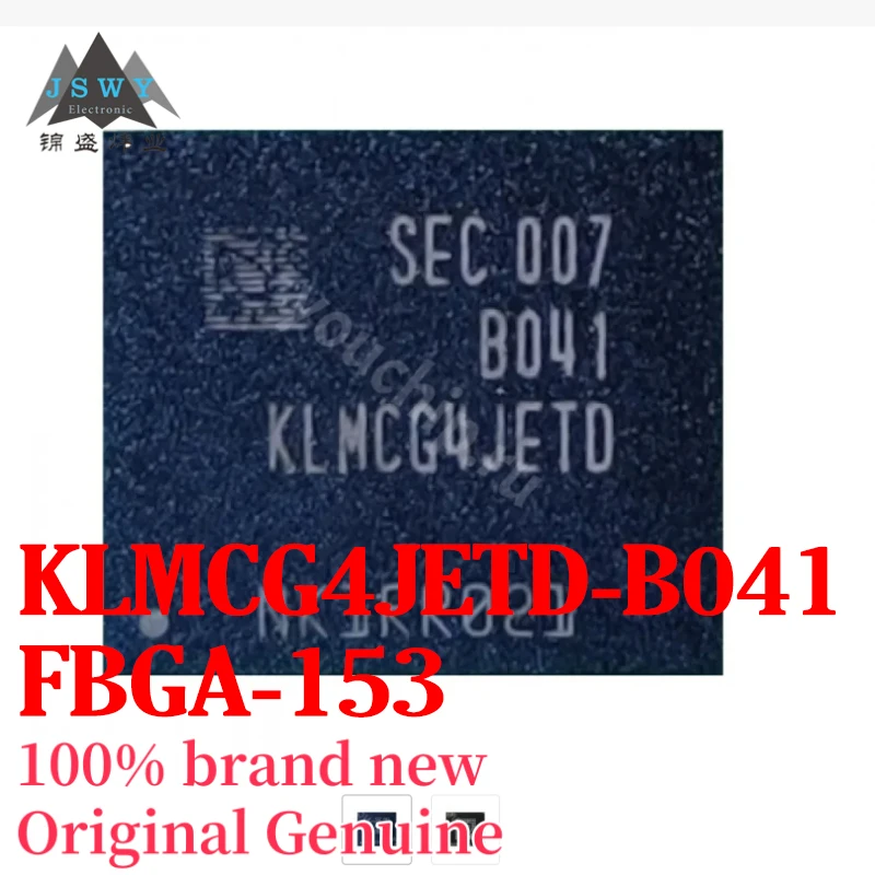 

(1/5 item) KLMCG4JETD-B041 BGA-153 Memory Chip, Brand New Original, Free Shipping